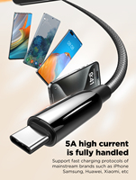 LDNIO LC921-240W PD 240W Kabel USB C Pengisian Cepat Tipe-C untuk Hard Drive Mobile