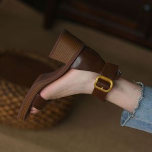 Chaussures compensées beiges à bout carré et nœud décoratif, en PU, semelle extérieure en caoutchouc, confortables toutes saisons, talon épais, livraison directe - Product Image 4
