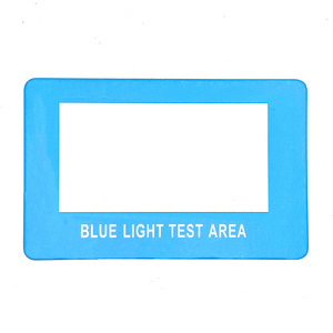 Cartes de test anti-<span class=keywords><strong>lumière</strong></span> <span class=keywords><strong>bleue</strong></span> très demandées – Cartes de test de blocage de la <span class=keywords><strong>lumière</strong></span> <span class=keywords><strong>bleue</strong></span> laser en gros - Product Image 1