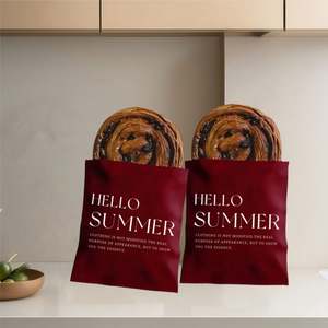 Sacs en papier ciré à fond pointu pour restaurants avec logos de marque, emballages personnalisés pour biscuits, beignets et pains, pour sacs et boîtes à emporter - Product Image 2