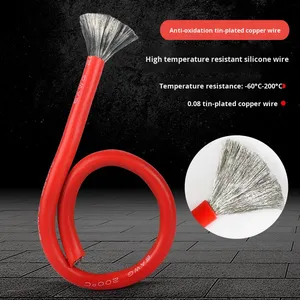 Nhiệt độ cao 600V bị mắc kẹt thêm mềm Silicone dây 1awg-26awg AWG AWG cáp điện cho pin lithium mô hình máy bay năng lượng mới - Product Image 3