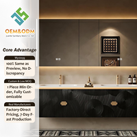 Ensemble de meubles de salle de bain modernes OEM 2026 Juerte en bois massif, mural, avec table complète, armoire, panneau, miroir, lavabo, robinet et céramique