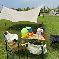 Hamac de camping en plein air portable avec pluie mouche ultra-léger imperméable plage pare-soleil abri tente bâche