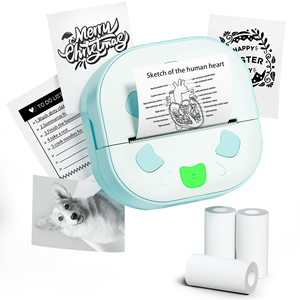 Mini Impresora Térmica de Etiquetas y Pegatinas, Velocidad de 20 mm/s, 203 dpi, para Android/iOS, Impresión de Notas de Estudio y Fotos de 57 mm, en Stock - Product Image 1