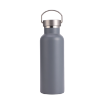 Botella de Agua Aislada de Acero Inoxidable, 100% Hermética, con Recubrimiento en Polvo, Asa Metálica y Boca Estrecha, Aislamiento al Vacío