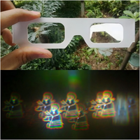 Lunettes de Diffraction en Papier 13500 Lignes, Série Spirale, Cœur, Flocon de Neige, Noël et Plus Encore, Lunettes Holographiques en Papier