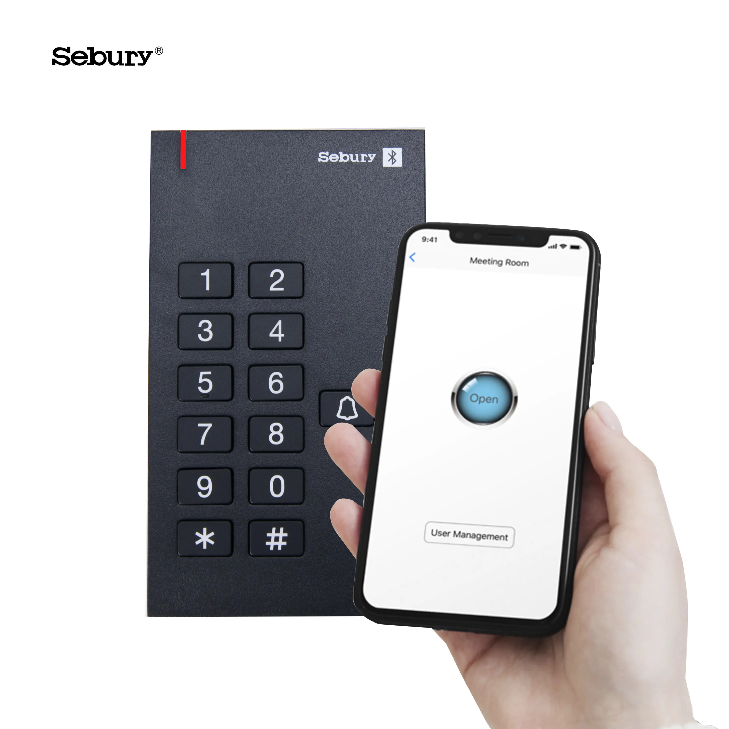 Access Control Sebury PIN Proximity Reader Door Access Controller Android IOS App Remote Control Blue Tooth Access Control Systems