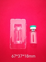 Plateau d'emballage jetable en PVC transparent et écologique de 3 millilitres pour petits flacons, idéal pour l'emballage de peptides