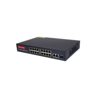 Switch PoE de 16 Puertos con 2 Puertos de Enlace Ascendente y 1 Puerto SFP, Switch de Red Gigabit de 1000 Mbps Original OEM