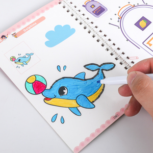 Libro reutilizable de ejercicios de entrenamiento con control de bolígrafo para la primera infancia con bolígrafo borrable - Product Image 4