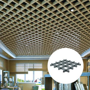 Modern Office Mall Interior Decorations Metal Suspended Grille <strong>Ceiling</strong> Open Cell Pop Aluminum Grid <strong>Ceilings</strong> - Product Image 3