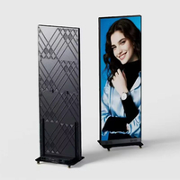 Écran vertical pliable 640x1920mm vert anti-collision, monté sur base, pour affichage en musée, gare ferroviaire, Europe