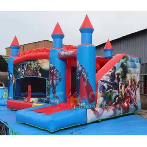 Cheap inflatable super hero bouncy jumping castle for sale bouncy house wholesale inflatable bounce castle kids