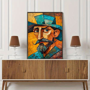 HAOWAI OEM ritratto Vintage tela da parete arte vetro all'ingrosso arte Mozart ritratto parete arte per caffè e soggiorno - Product Image 5