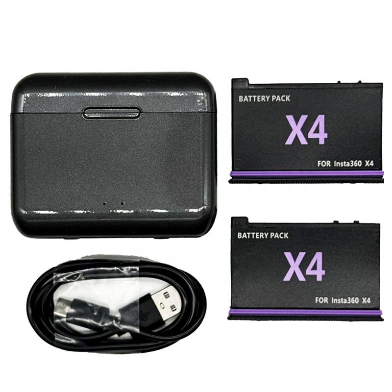 3.85V 2500mAh USB-C Quick Charge Hub Kit Rechargeable Lithium Battery for Insta 360 X4 Camera Sports Camera Accessories
