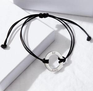 Sapphire-Bracelet en corde de cire, bijou avec anneau circulaire ajustable, personnalisé, à la mode - Product Image 6