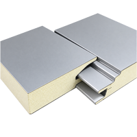 Panneau sandwich en mousse PU PIR de 100 mm, panneau d'isolation thermique ignifuge pour les murs et les toits des entrepôts frigorifiques