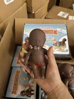 Boneka Bayi Lucu Hitam dari Gudang USA, Mainan Squishy dengan Gelembung, Bayi Baru Lahir Hitam yang Dapat Mengeluarkan Gelembung, Boneka Sensorik Squishy untuk Mengurangi Stres