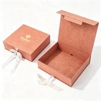 Boîte cadeau en carton en forme de livre avec logo personnalisé, designs de luxe, emballage avec ruban