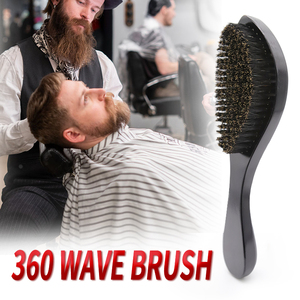 Brosse à cheveux en bois personnalisée 360 Wave pour hommes, avec coussin, caractéristiques laser, bois <span class=keywords><strong>naturel</strong></span>, poils de sanglier - Product Image 4