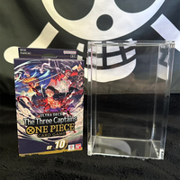 Boîte en acrylique transparent anglais trois capitaines se rassemblant pour One Piece Ultra Starter Deck ST-10 et ST-13 étui de protection d'affichage en acrylique
