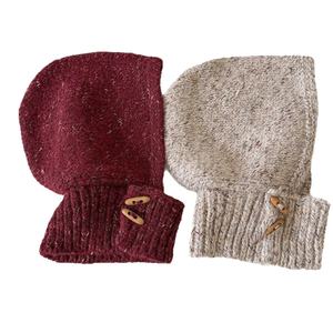 Gorro <span class=keywords><strong>de</strong></span> lana <span class=keywords><strong>de</strong></span> <span class=keywords><strong>alpaca</strong></span> con hebilla <span class=keywords><strong>de</strong></span> cuerno estilo Old Money, diseño floral, tejido para otoño/invierno, pasamontañas unisex, gorro <span class=keywords><strong>de</strong></span> lana cálido - Product Image 4