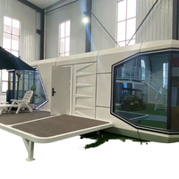 Capsule spatiale conteneurisée pliable avec technologie de maison pliable et tuiles de toiture pour villa à déploiement rapide