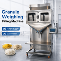 Machine de remplissage automatique de granulés avec affichage du poids à double échelle pour aliments pour animaux, sucre, sel, noix et grains de café