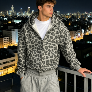 <span class=keywords><strong>Sudaderas</strong></span> con Capucha para <span class=keywords><strong>Hombre</strong></span>, <span class=keywords><strong>Sudaderas</strong></span> Extra Grandes con Cierre, Ropa Urbana de Alta Calidad, <span class=keywords><strong>Sudaderas</strong></span> con Estampado de Leopardo Y2K para <span class=keywords><strong>Hombre</strong></span>, Fabricante Personalizado - Product Image 1
