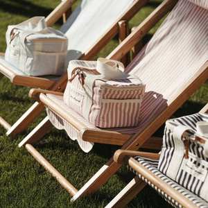 Gepersonaliseerde Custom Roze Premium Opvouwbare Houten Strand <span class=keywords><strong>Lounge</strong></span> Stoel Buiten Retro Opvouwbare Ligstoel Voor Kinderen - Product Image 3