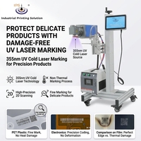 Machine de marquage laser UV 355nm 5W sans dommages, codeur laser continu pour le codage de la date d'expiration des emballages en plastique PET PE