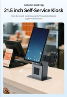 Kiosque tactile libre-service de bureau de 21.5 pouces avec fonction SDK de lecteur de codes-barres à écran tactile capacitif pour une utilisation sur le comptoir