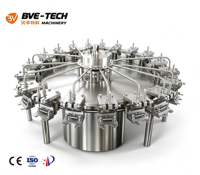 Machine à eau électrique automatique BVE pour boissons en plastique PET 200 ml, haute précision, eau pure, compatible PLC, engrenage, faible bruit
