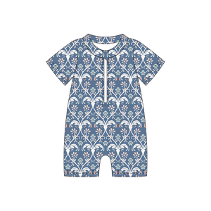 Costume da Bagno Premium per Neonati, Tutina a Maniche Corte in Poliestere, Body Intero con Stampa Vintage per Neonati e Bambini - Product Image 5