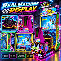 Simulateur de conduite à monnayeur de 75 pouces, machine d'arcade de course automobile, jeu d'arcade de course de voitures, machine de divertissement