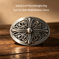 Boucle de ceinture de luxe de marque de créateur à motif croisé, style western simple, pour homme, nouveauté, accessoires punk gothiques