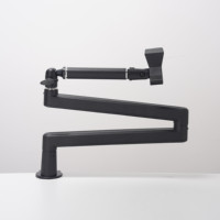 Support de microphone de bureau professionnel, bras articulé rotatif à 360 degrés, accessoires de studio, enregistrement, Topfree MS66 en aluminium