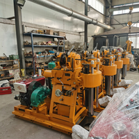 Foreuse rotative portable sur chenilles pour puits profonds, 180 m, avec moteur, boîte de vitesses, moteur électrique et PLC 220V