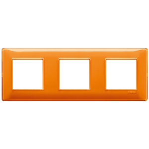 Vimar 3 Gang Wall <b>Switch</b> <b>Plate</b> Reflex Orange 27mm Length 8mm Width 0.9mm Height - Product Image 1