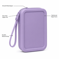 Porte-monnaie rectangulaire en silicone personnalisé avec logo, grand porte-cartes, petite pochette à monnaie, pochette à clés, étui pour écouteurs, sac de rangement pour documents d'identité, idéal pour les voyages