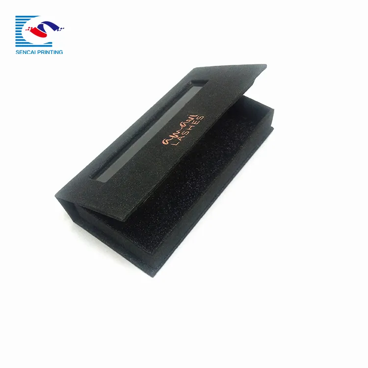 Factory supplier custom printed knife book shape paper box with clear window