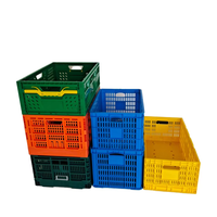 Caisses en plastique matérielles recyclables de pp caisses de stockage pliables de transport de style de maille pour le stockage efficace