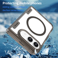 Étui magnétique pour iPhone 18 Duo avec dos transparent à axe central, protection intégrale à 360° pour iPhone 18 Duo