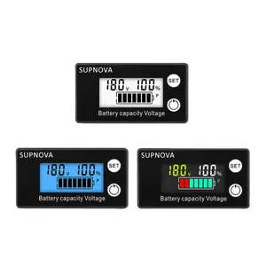 DC 8V-100V Battery Capacity Indicator Lead Acid Lithium LiFePO4 Voltmeter Car Motorcycle 12V 24V 48V 72V 84V Temperature