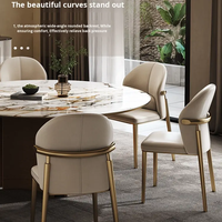 Chaise de salle à manger légère avec dossier nordique, confortable, moderne, pour restaurant