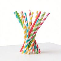 Pailles en papier kraft pour milkshake, pailles à boire biodégradables en papier