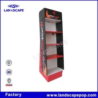 Carton présentoir de supermarché/teinture pour cheveux ondulé présentoir/carreaux de sol stand pour la teinture des cheveux