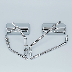 Nuovi Specchietti Retrovisori Moto JP Motor Rettangolari in Lega di Alluminio Convessi Argento di Alta Qualità per Retrofit <span class=keywords><strong>Hal</strong></span> Davis - Product Image 3