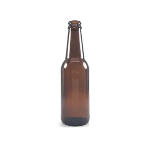 Garrafa de cerveja de vidro 250ml, venda no atacado, preço barato com tampa de coroa preta