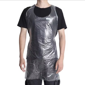 HC Disposable Sleeveless PE Non-Woven <b>Plastic</b> Apron Durable Reusable Eco-Friendly Fashionable <b>Pockets</b> Transparent Cleaning - Product Image 5